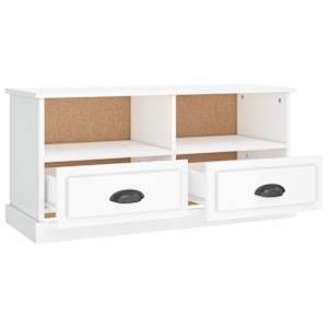 TV skříňka bílá s vysokým leskem 93x35,5x45 cm kompozitní dřevo - obrázek 8