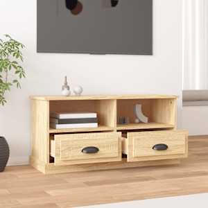 TV skříňka dub sonoma 93 x 35,5 x 45 cm kompozitní dřevo - obrázek 3