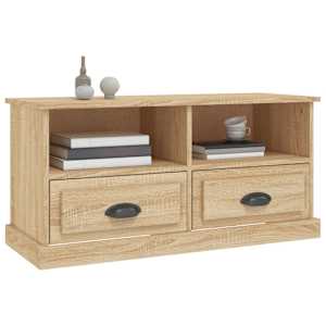 TV skříňka dub sonoma 93 x 35,5 x 45 cm kompozitní dřevo - obrázek 4