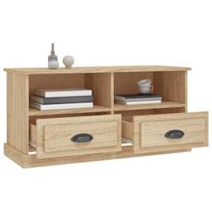 TV skříňka dub sonoma 93 x 35,5 x 45 cm kompozitní dřevo - obrázek 5