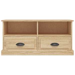 TV skříňka dub sonoma 93 x 35,5 x 45 cm kompozitní dřevo - obrázek 6