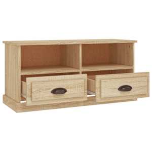 TV skříňka dub sonoma 93 x 35,5 x 45 cm kompozitní dřevo - obrázek 8
