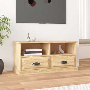 TV skříňka dub sonoma 93 x 35,5 x 45 cm kompozitní dřevo - obrázek 1
