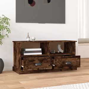 TV skříňka kouřový dub 93 x 35,5 x 45 cm kompozitní dřevo - obrázek 3