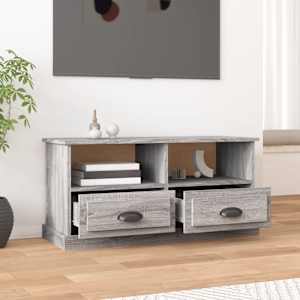 TV skříňka šedá sonoma 93 x 35,5 x 45 cm kompozitní dřevo - obrázek 3