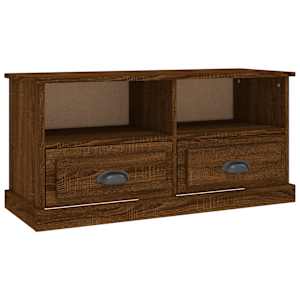 TV skříňka hnědý dub 93 x 35,5 x 45 cm kompozitní dřevo - obrázek 2