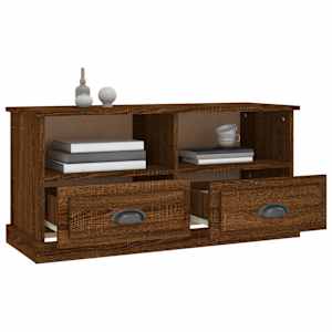TV skříňka hnědý dub 93 x 35,5 x 45 cm kompozitní dřevo - obrázek 5