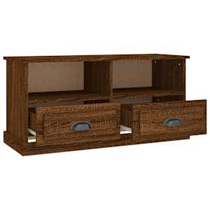 TV skříňka hnědý dub 93 x 35,5 x 45 cm kompozitní dřevo - obrázek 8