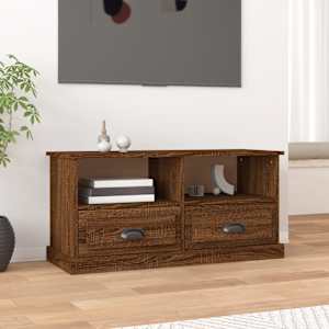 TV skříňka hnědý dub 93 x 35,5 x 45 cm kompozitní dřevo - obrázek 1