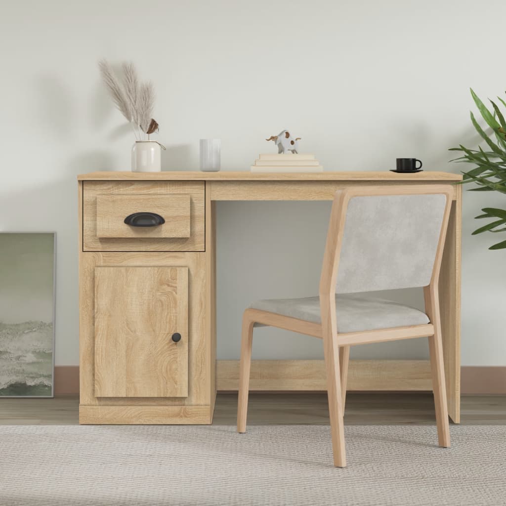 vida XL Schreibtisch mit Schublade Sonoma-Eiche 115x 50x 75 cm