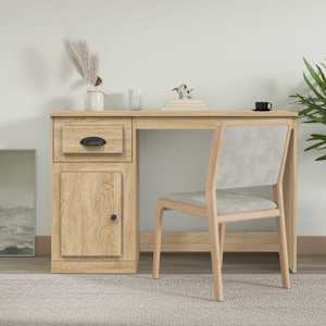 Pisalna miza s predalom sonoma hrast 115x50x75cm inženirski les