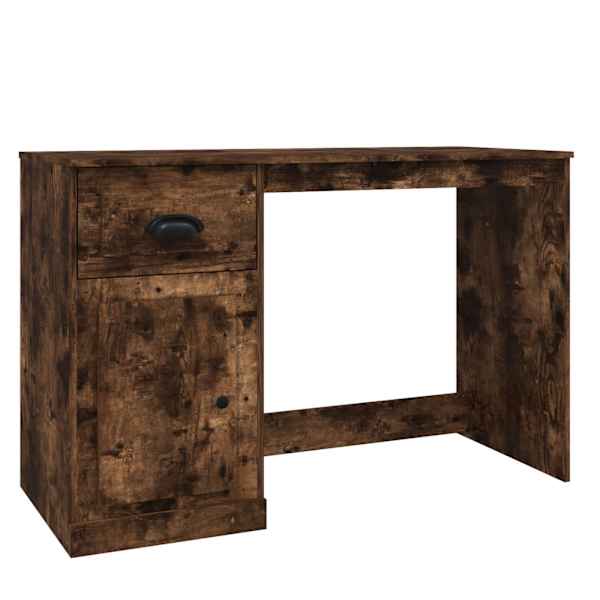 vidaXL kirjutuslaud sahtlitega, suitsutatud tamm, 115 x 50 x 75 cm