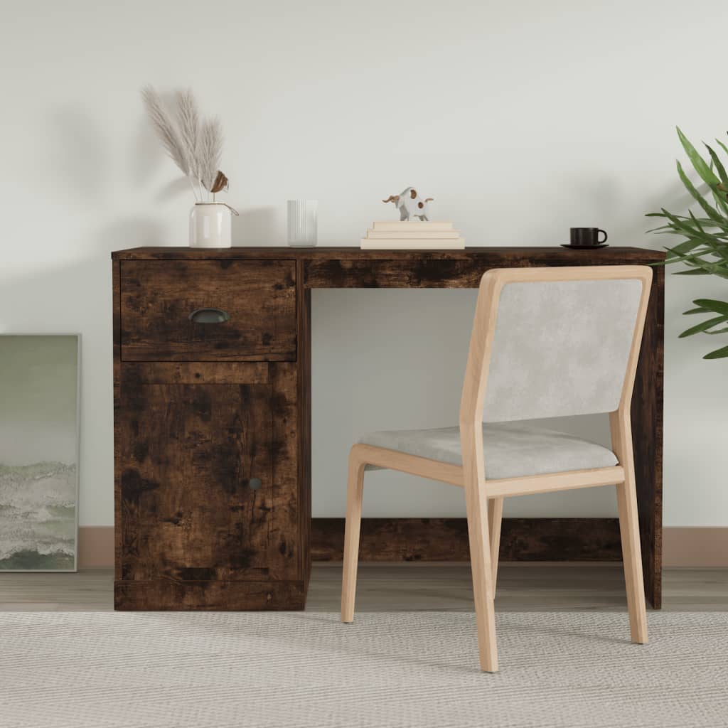 Bureau avec Tiroir Meuble de Rangement Intérieur Bois d'Ingénierie vidaXL