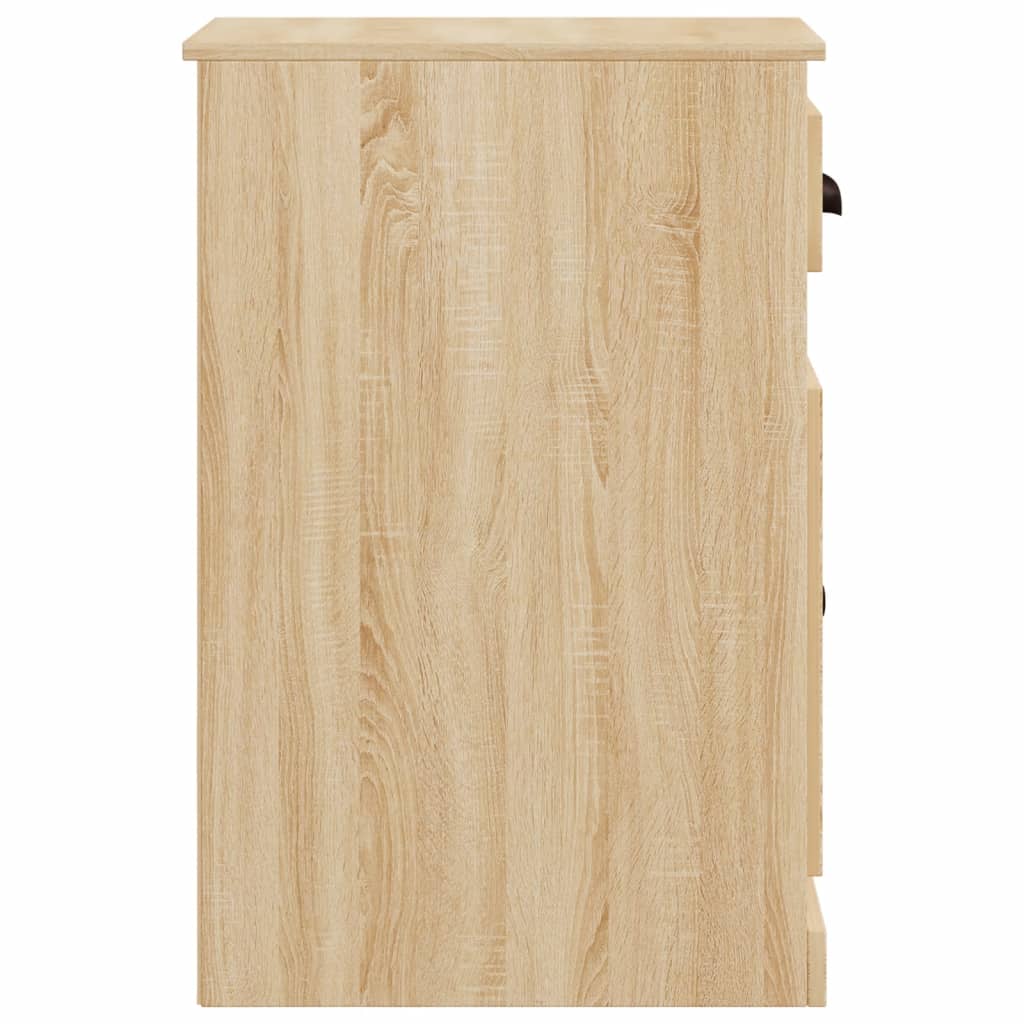 sonoma-tölgy színű szerelt fa kisszekrény fiókkal 40x50x75 cm