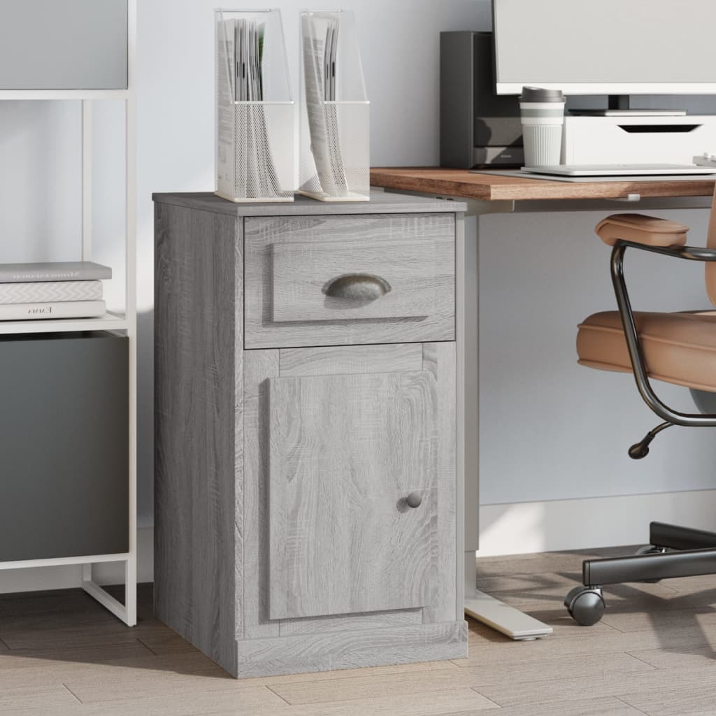 vidaXL Side Cabinet with Drawer Grey Sonoma 40x50x75 cm Engineered Wood