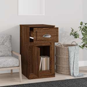 vidaXL Beistellschrank mit Schublade Braun Eichen-Optik 40x50x75 cm