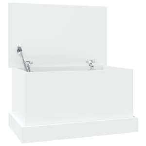 Úložný box bílý 50 x 30 x 28 cm, dřevo - obrázek 2