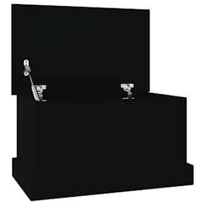 Úložný box černý 50 x 30 x 28 cm kompozitní dřevo - obrázek 2