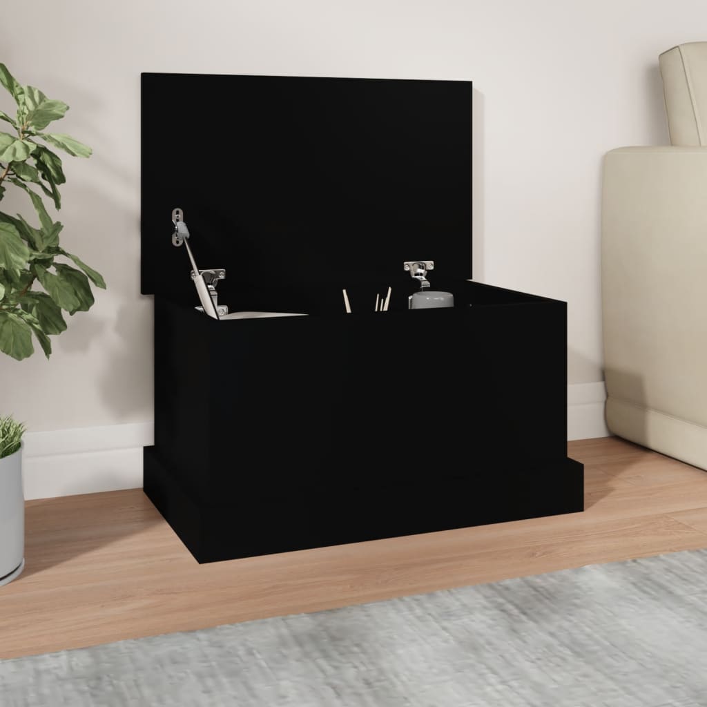 vida XL Truhe Schwarz 50x 30x 28 cm Holzwerkstoff