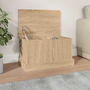 Úložný box dub sonoma 50 x 30 x 28 cm konstrukční dřevo - obrázek 1