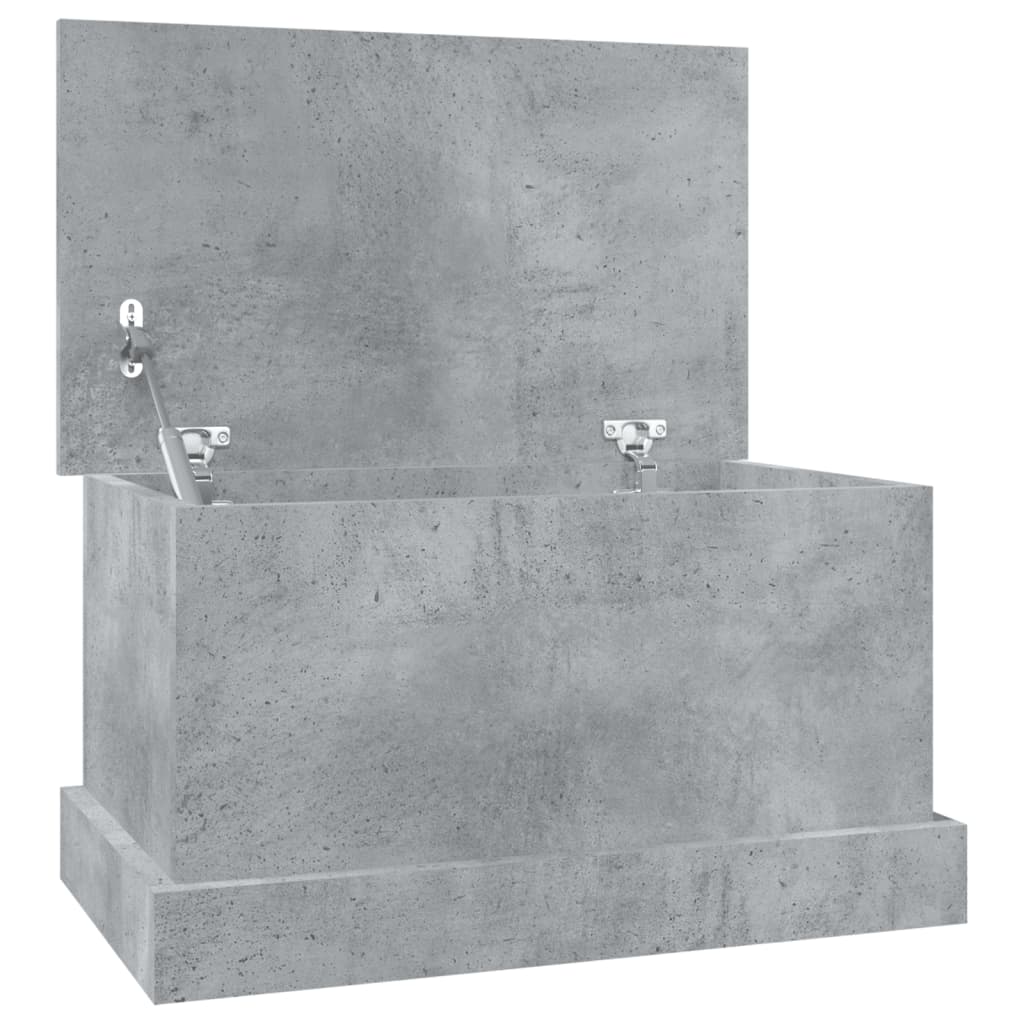 Cutie de depozitare, gri beton, 50x30x28 cm, lemn prelucrat