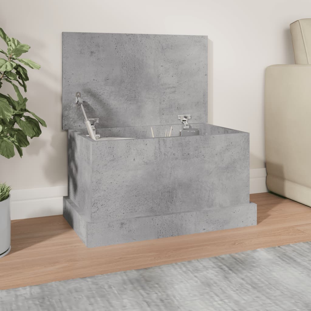 vida XL Truhe Betongrau 50x 30x 28 cm Holzwerkstoff