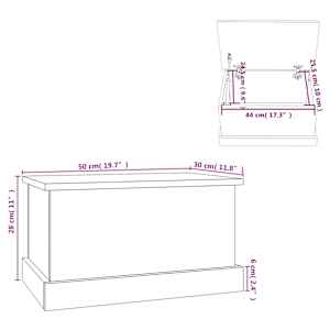Úložný box kouřový dub 50 x 30 x 28 cm kompozitní dřevo - obrázek 10
