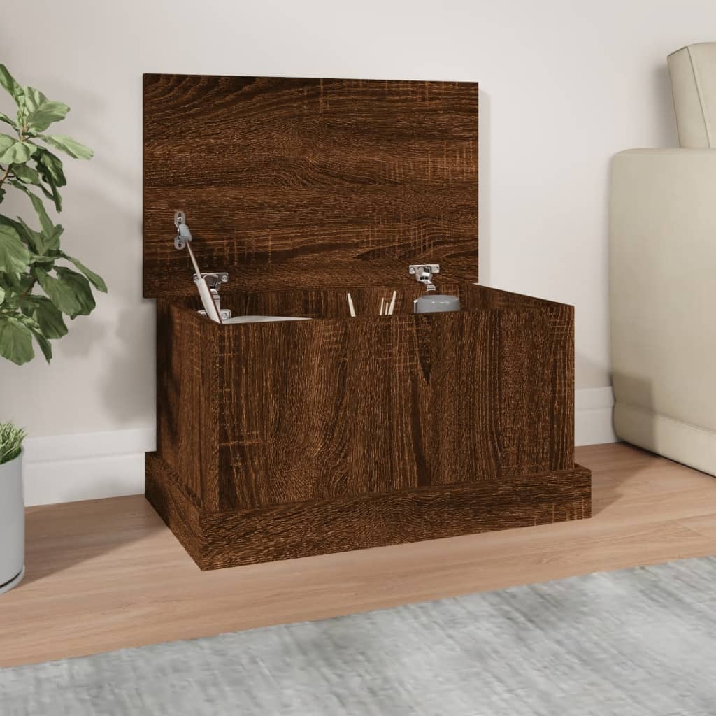 vida XL Truhe Braun Eiche-Optik 50x 30x 28 cm Holzwerkstoff