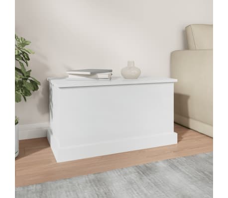 vidaXL magasf&eacute;nyű feh&eacute;r szerelt fa t&aacute;rol&oacute;l&aacute;da 70x40x38 cm