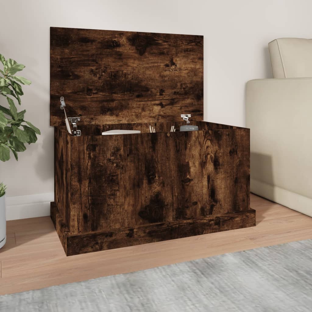 vida XL Truhe Räuchereiche 70x 40x 38 cm Holzwerkstoff