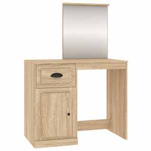vidaXL peegliga tualettlaud, Sonoma tamm, 90x50x132,5 cm, tehispuit
