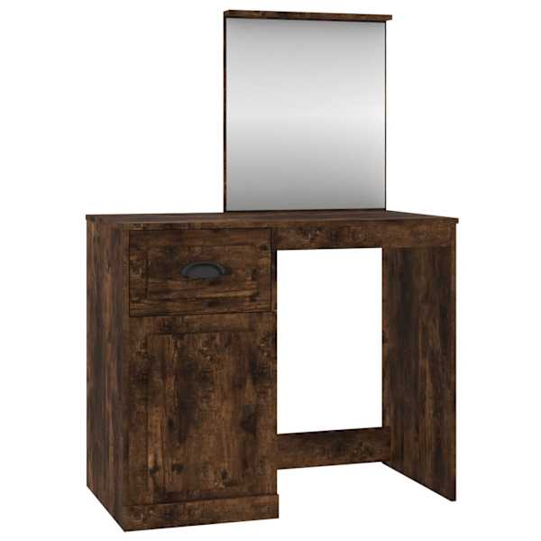 vidaXL peegliga tualettlaud, pruun tamm, 90x50x132,5 cm, tehispuit
