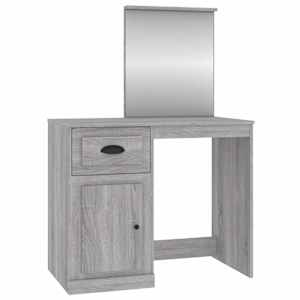 vidaXL peegliga tualettlaud, hall Sonoma, 90x50x132,5 cm, tehispuit