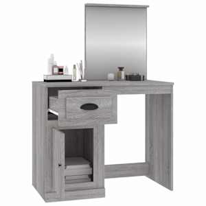 Toaletní stolek se zrcadlem šedý sonoma 90x50x132,5 kompozit - obrázek 5