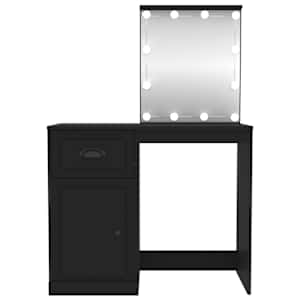 Toaletní stolek s LED černý 90 x 50 x 132,5 cm kompozitní dřevo - obrázek 6