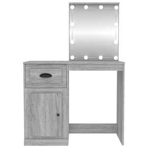 Toaletní stolek s LED šedý sonoma 90 x 50 x 132,5 kompozit - obrázek 6