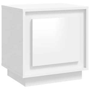 Noční stolek bílý s vysokým leskem 44x35x45 cm kompozitní dřevo - obrázek 2