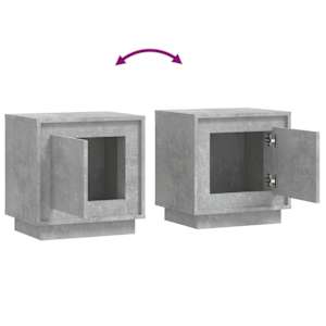 Noční stolky 2 ks betonově šedé 44x35x45 cm kompozitní dřevo - obrázek 9