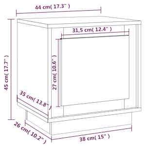 Noční stolky 2 ks betonově šedé 44x35x45 cm kompozitní dřevo - obrázek 11