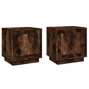 Noční stolky 2 ks kouřový dub 44 x 35 x 45 cm kompozitní dřevo - obrázek 2