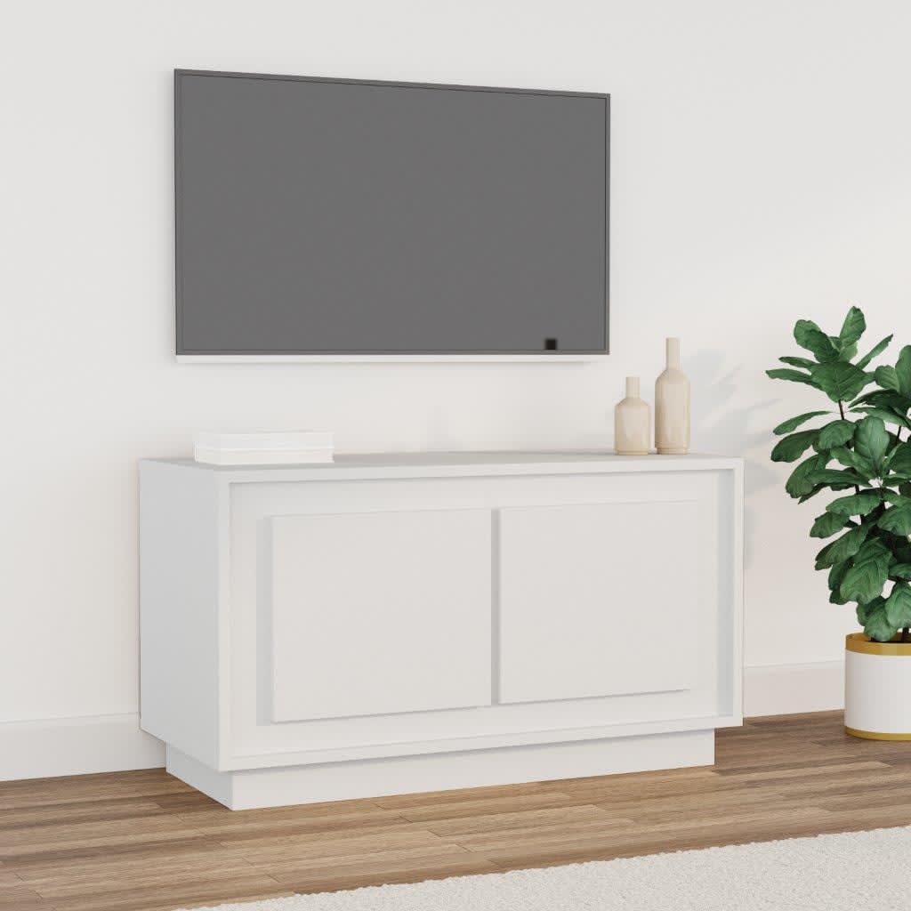 vidaXL Dulap TV, alb, 80x35x45 cm, lemn prelucrat
