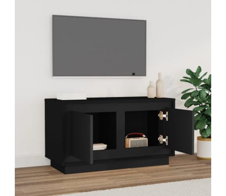 vidaXL TV-Schrank Schwarz 80x35x45 cm Holzwerkstoff