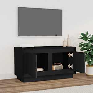 TV skříňka černá 80 x 35 x 45 cm kompozitní dřevo - obrázek 3