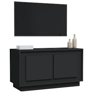 TV skříňka černá 80 x 35 x 45 cm kompozitní dřevo - obrázek 4