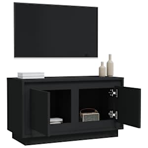 TV skříňka černá 80 x 35 x 45 cm kompozitní dřevo - obrázek 5