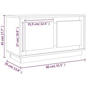 TV skříňka černá 80 x 35 x 45 cm kompozitní dřevo - obrázek 10