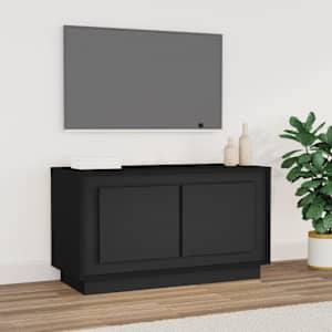 TV skříňka černá 80 x 35 x 45 cm kompozitní dřevo - obrázek 1