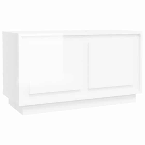 vidaXL telerikapp, k&otilde;rgl&auml;ikega valge, 80x35x45 cm, tehispuit