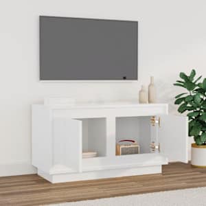 TV skříňka bílá s vysokým leskem 80x35x45 cm kompozitní dřevo - obrázek 3