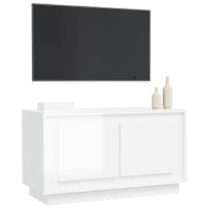TV skříňka bílá s vysokým leskem 80x35x45 cm kompozitní dřevo - obrázek 4